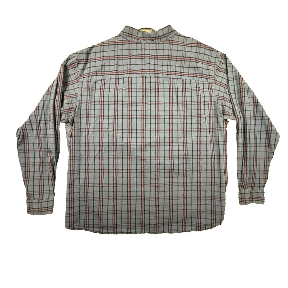 Columbia Men's 4XL Blue & Red Plaid Button Down Shirt Stretch Cotton SEE DESC - Picture 2 of 14